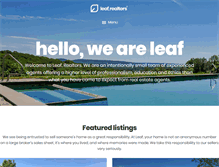 Tablet Screenshot of leafrealtors.com